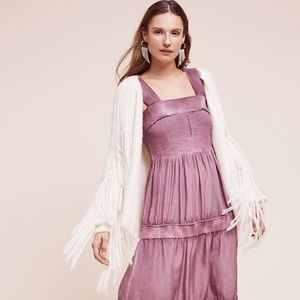 Anthropologie Silk & Sweater Chemise Dress